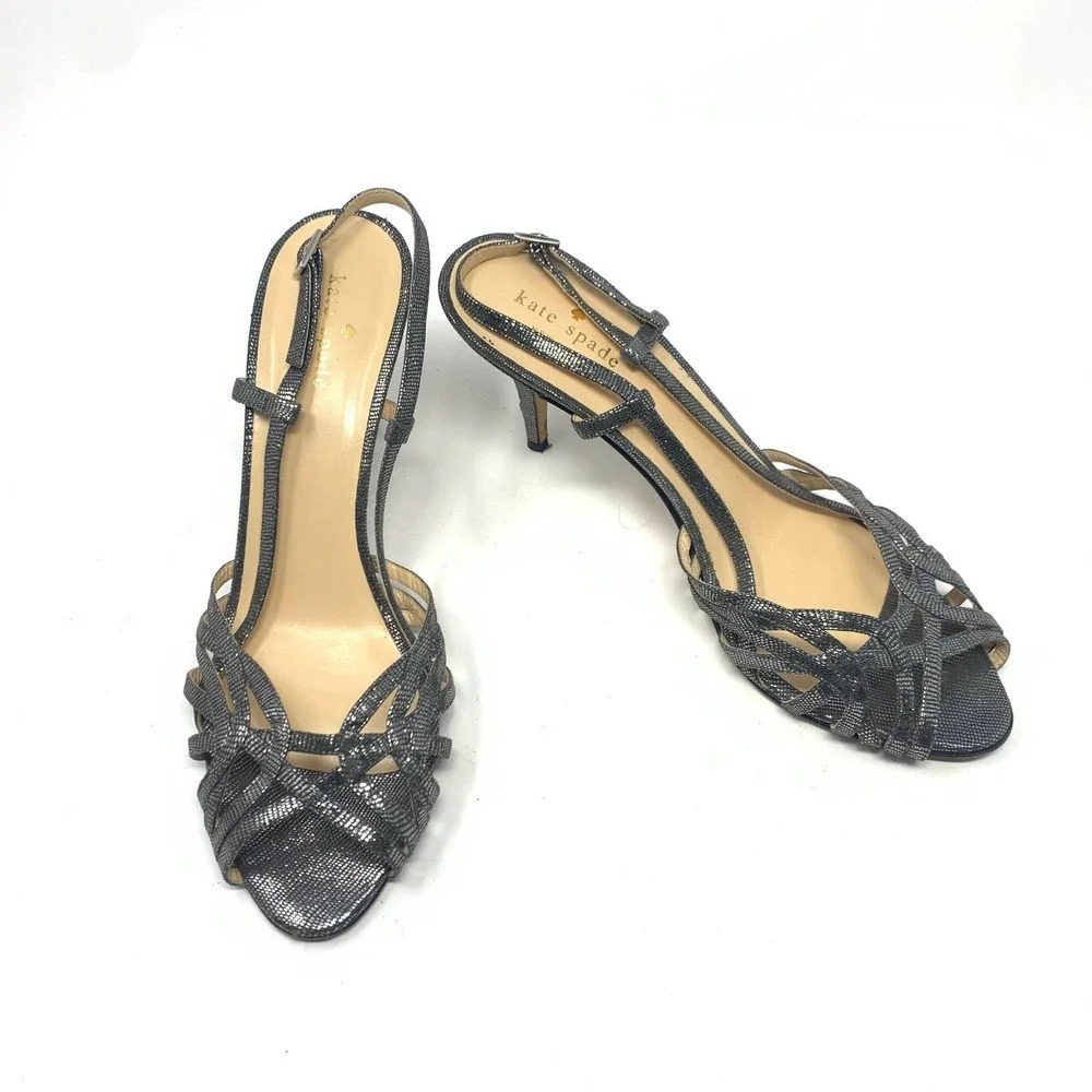 Kate Spade Shari‎ Metallic Lizard-Print Sandal
